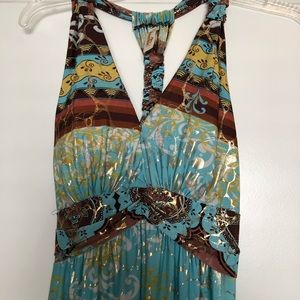 Shoreline Gold Foil Dress Size S/M